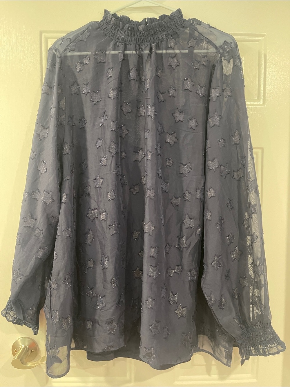 torrid Navy Star-Embroidered Sheer Skirt